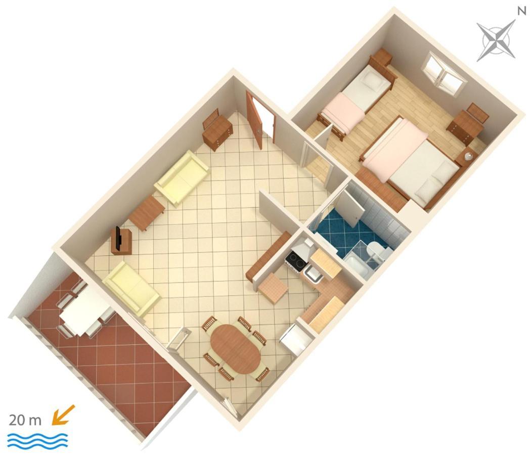 Apartments By The Sea Podgora, Makarska - 6713 מראה חיצוני תמונה